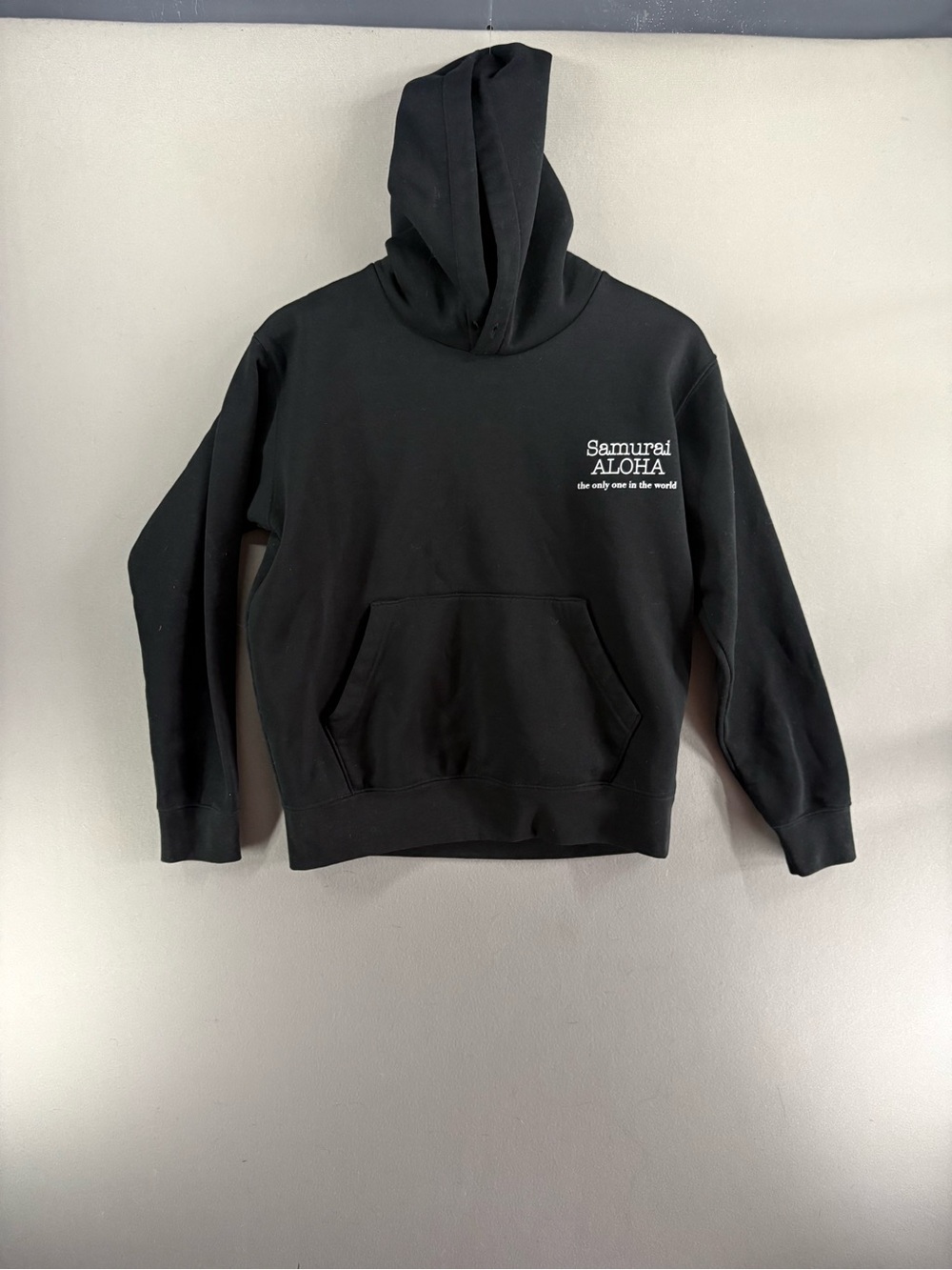 Samurai Aloha Hoodie Pullover Size Small Black Rare